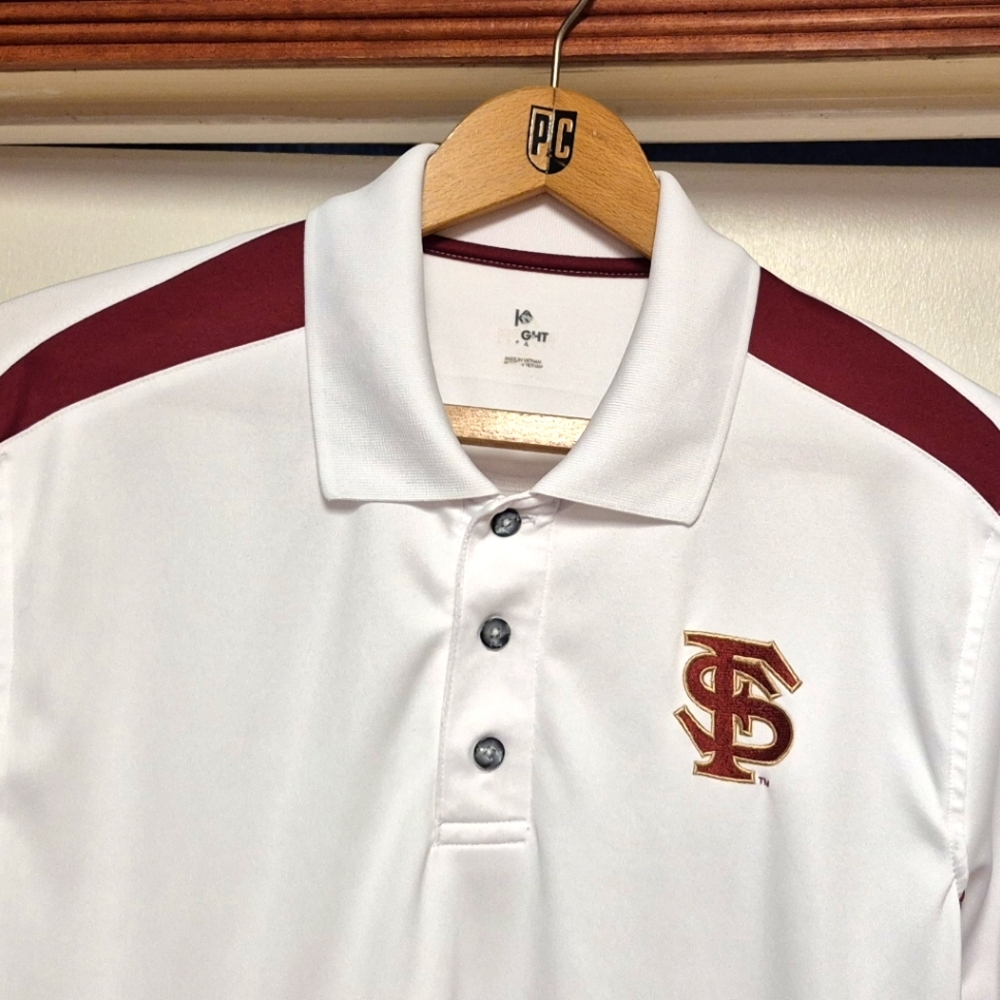 FSU White and Maroon Men's Polo Shirt